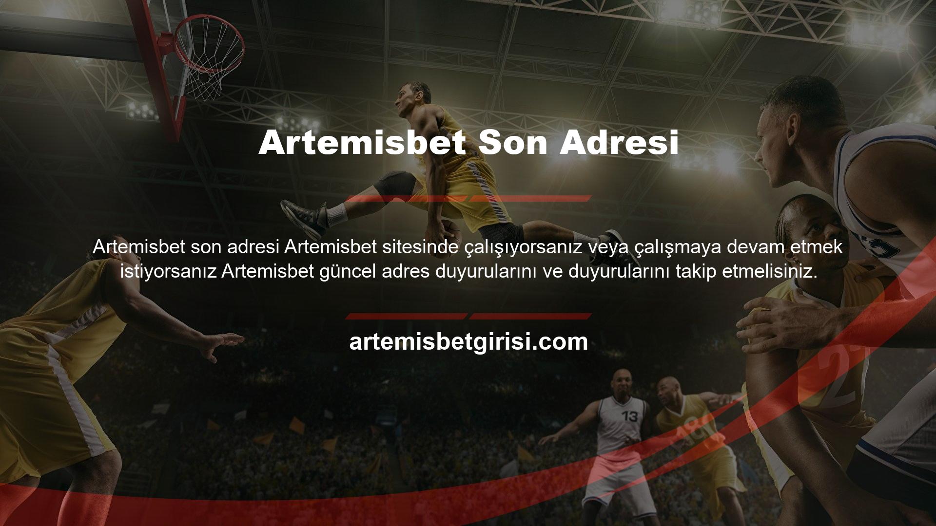 Artemisbet, formatında en son adresleri sağlar